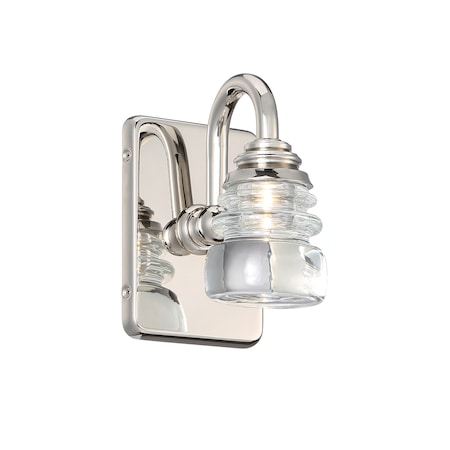 Rondelle LED Single Light Wall Sconce 3000K In Polished Nickel